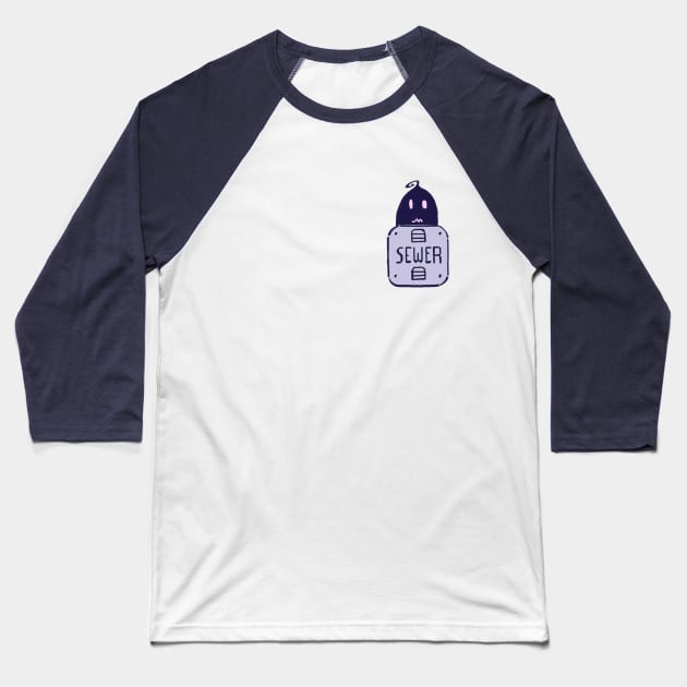 pocket sewer friend krobus Baseball T-Shirt by mudwizard